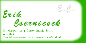 erik csernicsek business card
